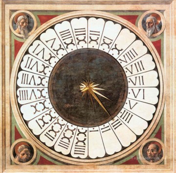 パオロ・ウッチェロ Painting - 預言者の頭を持つ時計 ルネサンス初期 パオロ・ウッチェロ